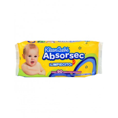 KleenBebé Absorsec 90 Toallitas Húmedas