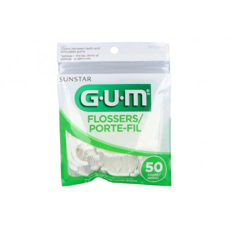 Palillos Gum Con Hilo Dental Bolsa Con 50...