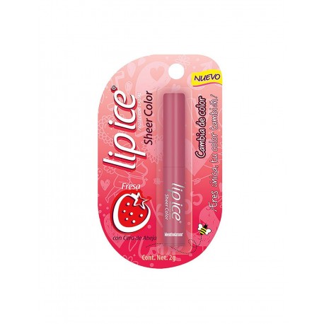 Lip Ice Sheer Color Sabor Fresa Estuche...