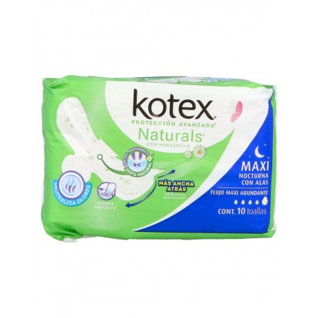 KOTEX MAXI MANZANILLA PAQUETE CON 10...