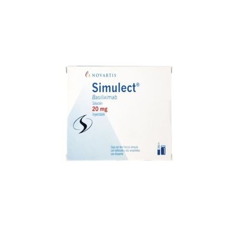 Simulect 20 mg Caja con 2 frascos Ámpula y...