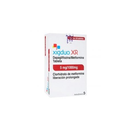 Xigduo Xr 5 mg/1000 mg Caja Con 28 Tabletas