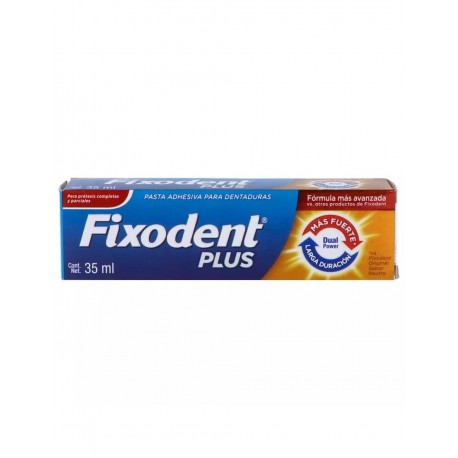 Adhesivo Dental Fixodent Plus Tubo Con 35 mL