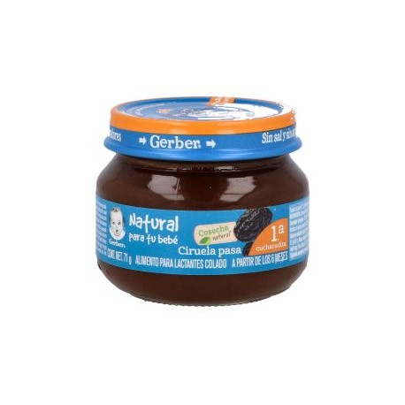 GERBER SABOR A CIRUELA PASA FRASCO CON 71 G